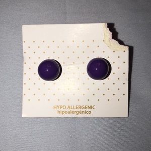 Purple dot earrings
